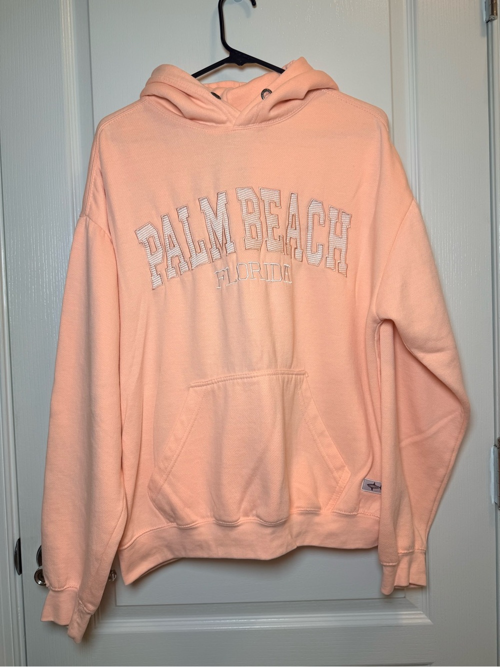 Palm Beach Florida Peach Hoodie Sweatshirt - woman’s medium